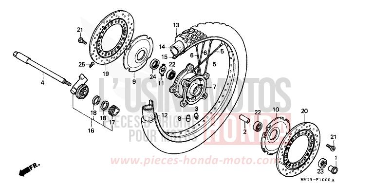 FRONT WHEEL for Africa Twin 750 SPACE BLUE (PB136I) from 1992
